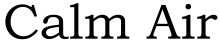 Canadian Airline Company, Calm Air's Logo